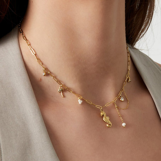 Seaside Dreams gouden ketting met bedels