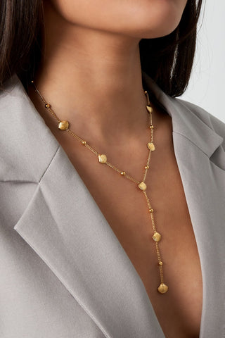 gouden schelpen ketting stainless steel