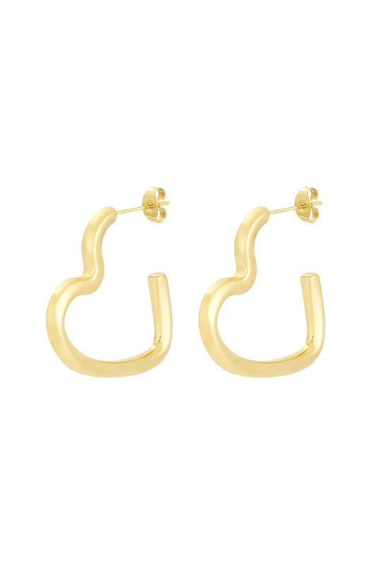 trendy gouden oorbellen speels design